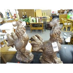 2 Resin Roosters - 2 Times the Money