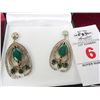 Image 1 : Genuine Emerald Estate Earrings - No Markings