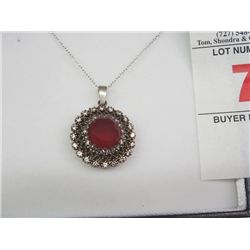 Genuine Ruby Estate Necklace - No Markings