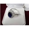 Image 2 : 4.6 White & Blue Sapphire Estate Ring - Marked .925