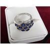 Image 2 : 11 Stone Sapphire Estate Ring - Marked .925