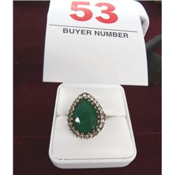 6 Ct. Genuine Emerald Estate Ring