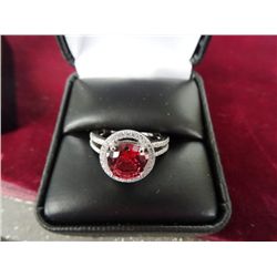 London Ruby Estate Ring - Marked .925