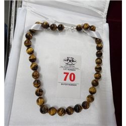 32 Ct. Genuine Tiger Eye Necklace