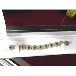 8 Ct. Genuine Emerald Estate Bracelet