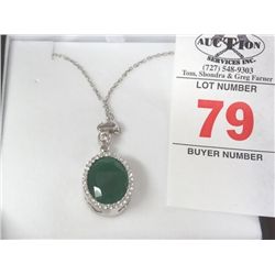 5 Ct. Genuine Emerald Estate Necklace