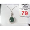 Image 1 : 5 Ct. Genuine Emerald Estate Necklace