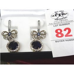 Custom Sapphire Turkish Earrings