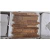 Image 1 : 19 BOXES APPROX 95 PIECES 12X12 imperial woodsgrain mini planking backsplash RETAIL 2180.00 AT 22.95