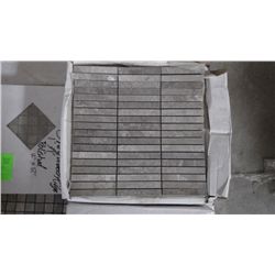 APPROX 95 PCS 12X12 MOSAIC GREY WOODRIDGE RETAIL 1800.00 AT 18.95 PER SQ FT