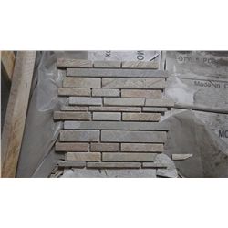 21 BOXES APPROX 105 PCS DESERT SAND MINI PLANKING 12X12 MOSAIC RETAIL 1464.00 AT 13.95 PER SQ FT