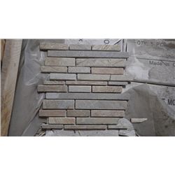 21 BOXES APPROX 105 PCS DESERT SAND MINI PLANKING 12X12 MOSAIC RETAIL 1464.00 AT 13.95 PER SQ FT