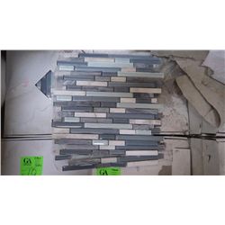 12 APPROX  72 PCS 12X12 CHINESE GREY MOSAIC RETAIL 1364.00 AT 18.95 PER SQ FT