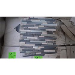 12 APPROX 72 PCS 12X12 CHINESE GREY MOSAIC RETAIL 1364.00 AT 18.95 PER SQ FT