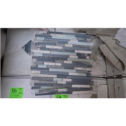 14 BOXES APPROX 84 PCS 12X12 CHINESE GREY MOSIAC RETAIL 1590.00 AT 18.95 PER SQ FT