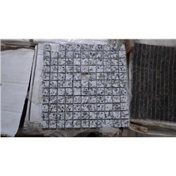 10 BOXES, 100 PCS 12X12 OCEAN WAVE 1" SQAUARE GRANITE MOSAIC RETAIL 1995.00 AT 19.95 PER SQ FT