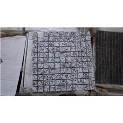 12 BOXES APPROX 120 PCS 12X12 OCEAN WAVE 1" SQAURE GRANITE MOSCAIC RETAIL 2394.00 AT 19.95 PER SQ FT