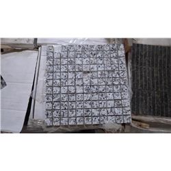 12 BOX, 120 PCS, 12X12 OCEAN WAVE 1" SQAURE GRANITE MOSAIC RETAIL 2394.00 AT 19.95 PER SQ FT