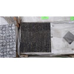 12 BOXES, 120 PCS, 12X12 MOSAIC UBATUBA GRANITE 3-SPLIT PLANKING  RETAIL 2874.00 AT 23.95 PER SQ FT