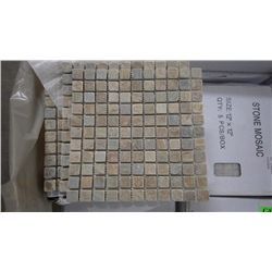 22 BOXES 110 PCS12X12 DESERT GOLD 1"SQAURE MOSIAC RETAIL 1534.00 AT 13.95 PER SQ FT