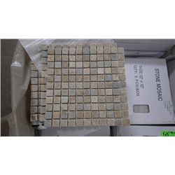 19 BOXES 95 PCS, 12X12 DESERT GOLD 1" SQAURE MOSAIC RETAIL 1325.00 AT 13.95 PER SQ FT