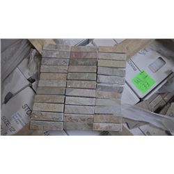 27 BOXESS, APPROX 135 PCS, 12X12 DESERT GOLD 1X4 MOSAIC RETAIL 1883.25 AT 13.95 PER SQ FT