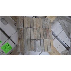 27 BOXESS, APPROX 135 PCS, 12X12 DESERT GOLD 1X4 MOSAIC RETAIL 1883.25 AT 13.95 PER SQ FT