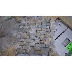 30 BOXES, APPROX 150 PCS, 12X12 DESERY GOLD STAGGERED MOSAIC RETAIL 2092.00 AT 13.95 PER SQ FT
