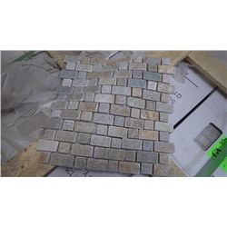 29 BOXES, APPROX 145 PCS, 12X12 DESERY GOLD STAGGERED MOSAIC RETAIL 2022.00 AT 13.95 PER SQ FT
