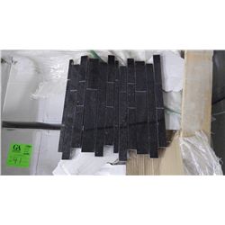 10 BOXES 100 PCS 12X12 BLACK GALAXY GRANITE MINI PLANKING MOSAIC RETAIL 2395.00 AT 23.95 PER SQ FT