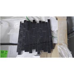 12 BOXES 120 PCS 12X12 BLACK GALAXY GRANITE MINI PLANKING MOSAIC RETAIL 2874.00 AT 23.95 PER SQ FT