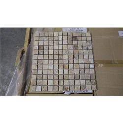 15 BOXES APPOX 150 PCS 12X12 TRAVERTINE POLISHED 1" MOSAIC RETAIL 2842.00 AT 18.95 PER SQ FT