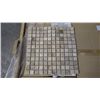 Image 1 : 15 BOXES APPROX 150 PCS 12X12 TRAVERTINE POLISHED 1" MOSAIC RETAIL 2842.00 AT 18.95 PER SQ FT