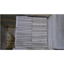13 BOXES APPROX 65 PCS 12X12 WHITE WOODRIDGE2 ROWS MOSIAC RETAIL 1231.00 AT 18.95 PE RSQ FT