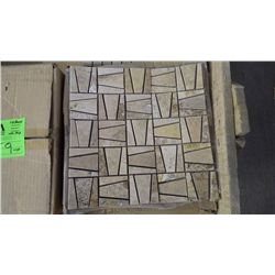 12 BOXES 120 PCS 12X12 TRAVERTINE HONED TRIBAL MOSAIC RETAIL 2274.00 AT 18.95 PER SQ FT