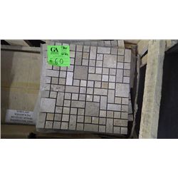 7 BOXES 70 PCS 12X12 TRAVERTINE HONED SQUARE PATTERN MOSAIC RETAIL 1256.00 AT 17.95 PER FT