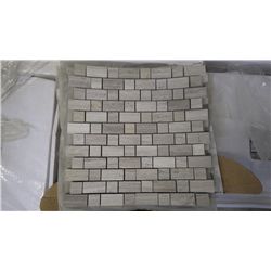6 BOXES 60 PCS 12X12 LIGHT WOODWRIDGE STAGGERED MOSAIC RETAIL 1077.00 AT 17.95 PER SQ FT