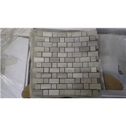 6 BOXES 60 PCS 12X12 LIGHT WOODWRIDGE STAGGERED MOSAIC RETAIL 1077.00 AT 17.95 PER SQ FT