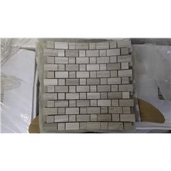 6 BOXES 60 PCS 12X12 LIGHT WOODWRIDGE STAGGERED MOSAIC RETAIL 1077.00 AT 17.95 PER SQ FT