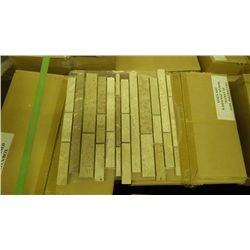 8.5 BOXES 85 PCS 12X12 REAVERTINE MINI PLANKING MOSAIC RETAIL 1525.00 AT 17.95 PER SQ FT