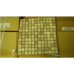 15 BOXES 150 PCS 12X12 TRAVERTINE 1" SQAURE MOSAIC RETAIL 2842.00 AT 18.95 PER SQ FT