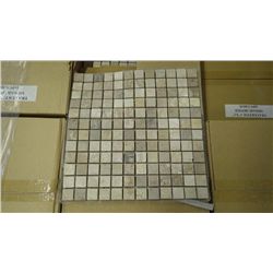 14.5 BOXES 145 PCS 12X12 TRAVERTINE 1" SQAURE MOSAIC RETAIL 2747.00 AT 18.95 PER SQ FT