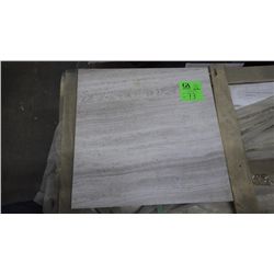 1 CRATE 120 PCS, 18X18 LIGHT WOODRIDGE MARBLE TILE RETAIL 5034.00 AT 27.95 PER SQ FT