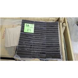 15 BOXES 150 PCS 12X12 BLACK LIMESTONE 3 SECTIONED MOSAIC RETAIL 2842.00 AT 18.95 PER SQ FT