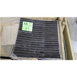 15 BOXES 150 PCS 12X12 BLACK LIMESTONE 3 SECTIONED MOSAIC RETAIL 2842.00 AT 18.95 PER SQ FT