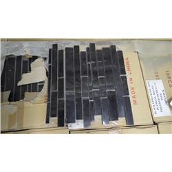 15 BOXES 150 PCS 12X12 BLACK LIMESTONE MINI PLANKING MOSAIC RETAIL 2842.00 AT 18.95 PER SQ FT