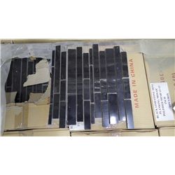 15 BOXES 150 PCS 12X12 BLACK LIMESTONE MINI PLANKING MOSAIC RETAIL 2842.00 AT 18.95 PER SQ FT