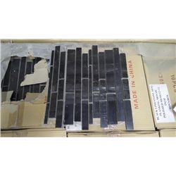 15 BOXES 150 PCS 12X12 BLACK LIMESTONE MINI PLANKING MOSAIC RETAIL 2842.00 AT 18.95 PER SQ FT