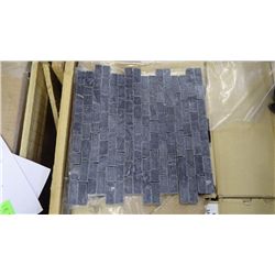 15 BOXES 150 PCS 12X12 BLACK LIMESTONE HONED MOSAIC RETAIL 2692.00 AT 17.95 PER SQ FT