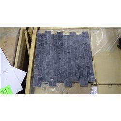 15 BOXES 150 PCS 12X12 BLACK LIMESTONE HONED MOSAIC RETAIL 2692.00 AT 17.95 PER SQ FT